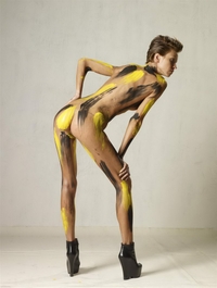 Black and Yellow Paint