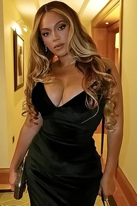 Beyonce in a Black Dress