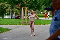 Sara naked in public park
