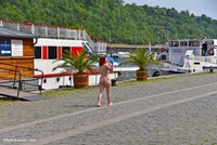 Lola nude walking at dock