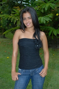 Jeniffer slides out of her jeans and top