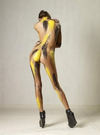 Black and Yellow Paint