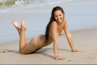 Aria nude on the beach