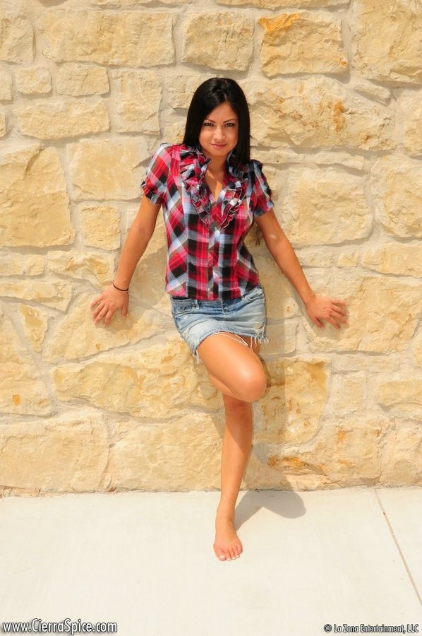 Cierra looks sexy in plaid
