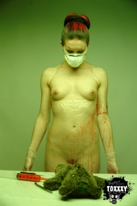 Crazy gothic nurse