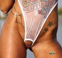 Tattooed bikini babe
