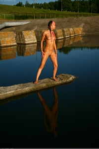 Young Nida posing naked