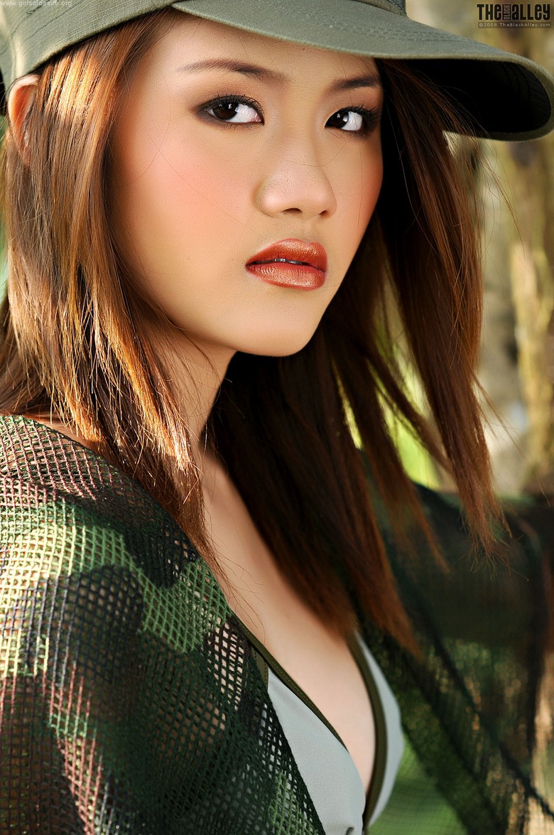 Sexy asian soldier Marie Fang