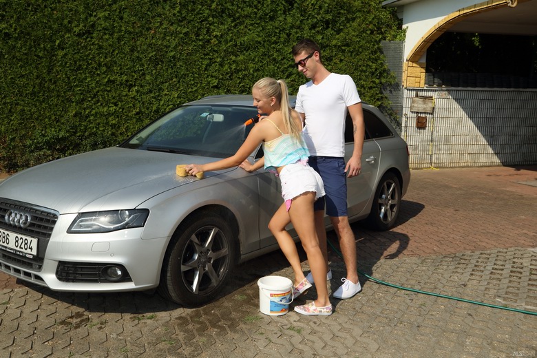 Cayla Lyons & Jorge carwash