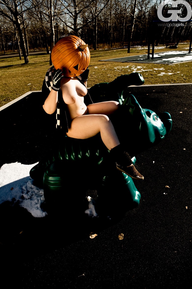 Livia in Pumpkin Head