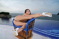 Lorena Garcia in the sunset