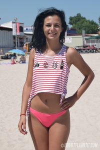 Cosmina on the beach
