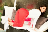 Stephanie Warren Pulls Down Yoga Pants