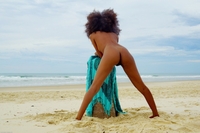 Isadora on the shore