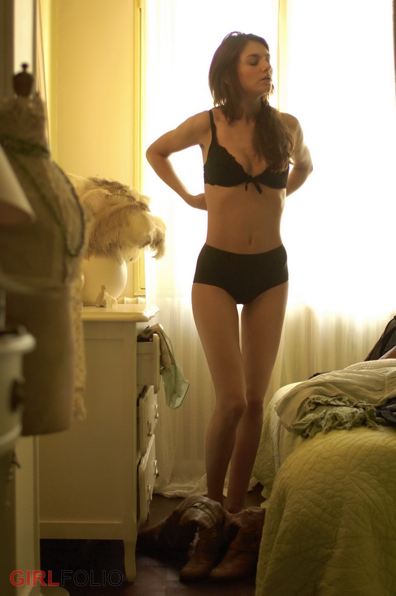 Claudia teasing at home