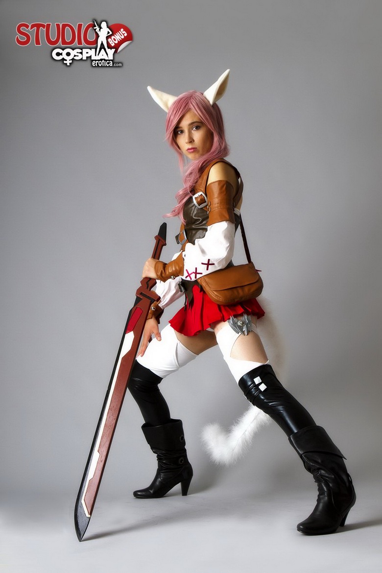 Stacy Cosplaying Lightning