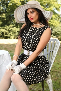 Cassie Clarke in the garden