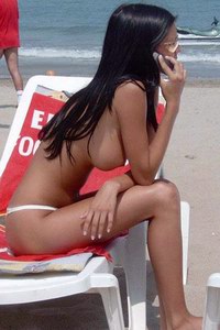 Topless babe
